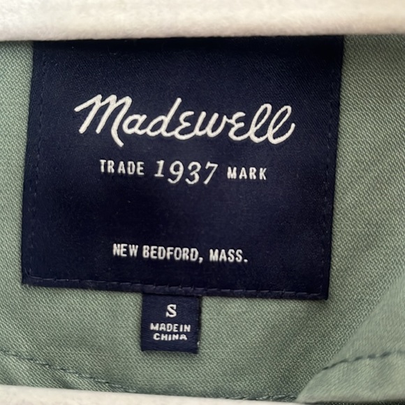 Madewell womens jacket in army green size small - Picture 2 of 3
